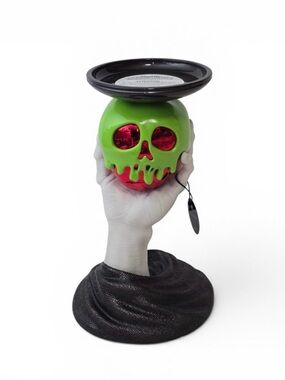 Bath & Body Works Green and Red Drip Skull Candle Holder